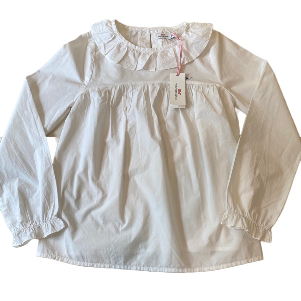 Vineyard vines girls white blouse XL